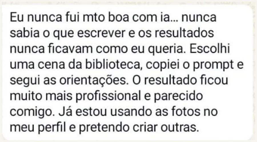 Depoimento real de cliente sobre o Retratos Atrativos