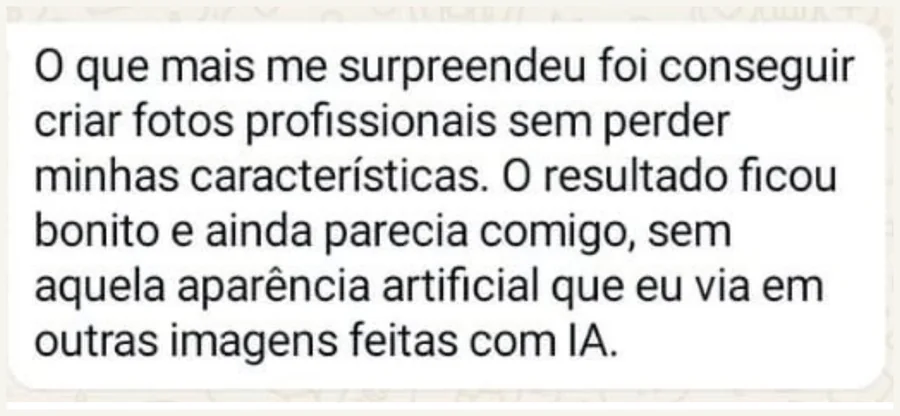Depoimento real de cliente sobre o Retratos Atrativos