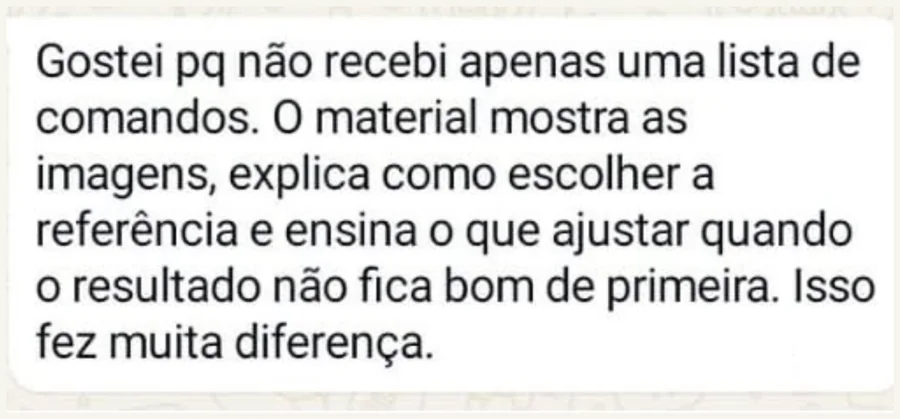 Depoimento real de cliente sobre o Retratos Atrativos