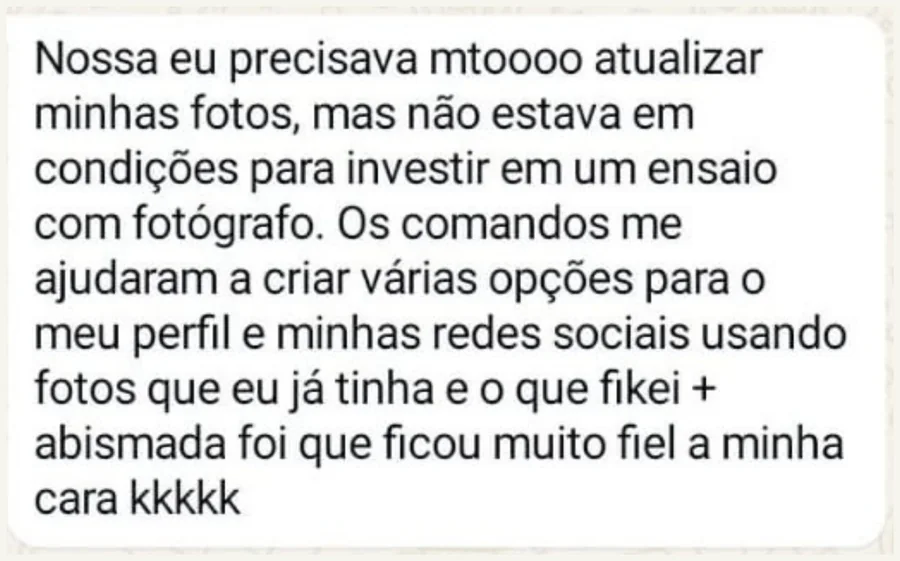 Depoimento real de cliente sobre o Retratos Atrativos
